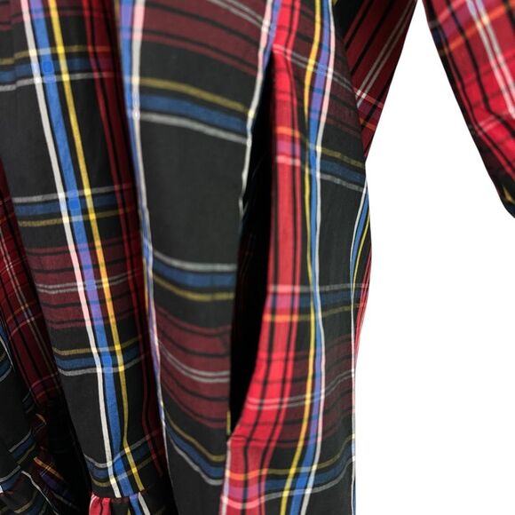 Draper James Large Long Sleeve Bow Back Plaid Dress - Picture 4 of 7